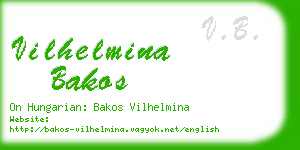 vilhelmina bakos business card